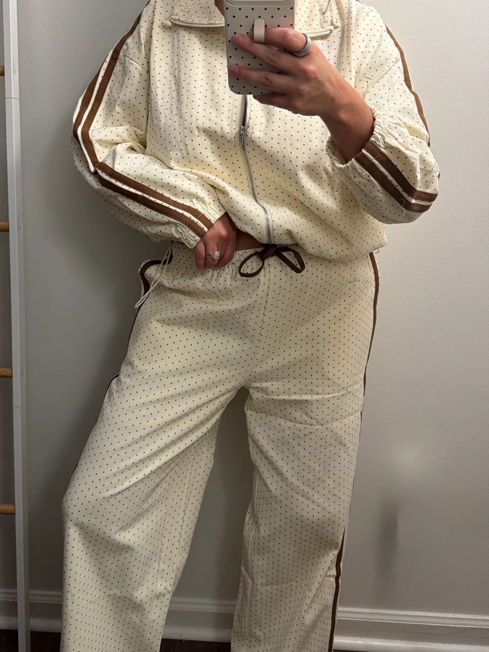 Buttermelon Brown & Cream Track Pants